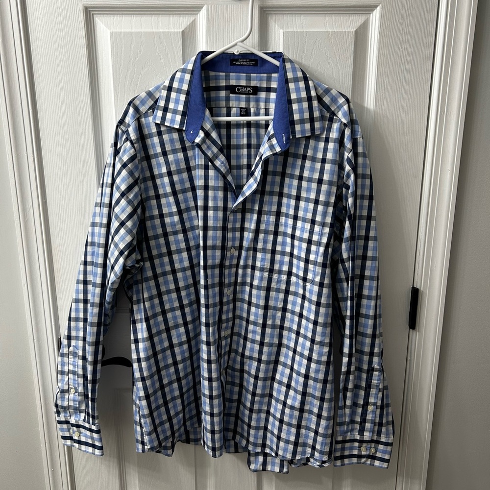 (3) Chaps Dress Casual Shirts 18 1/2 36/37 XXL Shirts